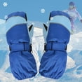thumbnail image 2 of Boys Girls Ski Gloves Unisex Winter Cuffed Fleece-Lined Gloves Thick Warm Mittens Outdoor Gloves, 2 of 6