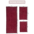 thumbnail image 3 of Home Weavers Inc Bell Flower Collection 100% Cotton Non-Slip Bathroom Rug Set, Machine Washable Bath Rug, 3 Piece Set with Runner Rug Red, 3 of 5