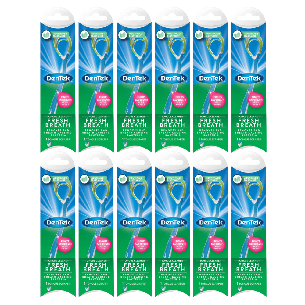 DenTek Comfort Clean Tongue Cleaner, Fresh Mint, 1 CT (Pack 12)
