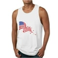 thumbnail image 2 of WREESH Men's Graphic Round Neck Tank Top a Comfortable and Loose Fit for Summer Sports White, 2 of 4