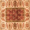 thumbnail image 1 of Ahgly Company Indoor Square Abstract Orange Modern Area Rugs, 7' Square, 1 of 4