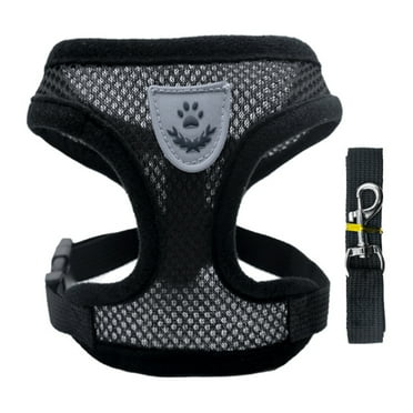 TELOLY Puppy Harness, Reflective Cat Harness Escape Proof with Adjustable Leash, Lightweight and Breathable Vest