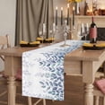 thumbnail image 2 of Table Runners 90 Inches Long Dress Scarves, Spring Blue Eucalyptus Farmhouse Coffee/Dining/Kitchen Table Runner for Living Room, Botanical Green Leaf Country 13x90 Inch, 2 of 9