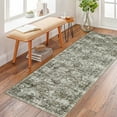 thumbnail image 4 of FairOnly Grey Camel 2'x 6'Low Pile Vintage Runner Rugs for Hallway Non Slip Non Shedding Indoor Floor Cover for Entrance Bathroom, 4 of 7
