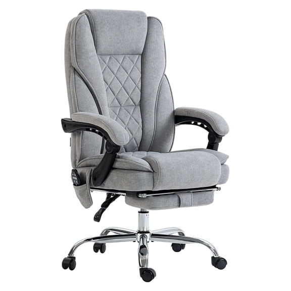 SAZYY Heated Massage Office Chair, Reclining Computer Chair with Adjustable Height & Footrest, Ergonomic Desk Chair for Professionals