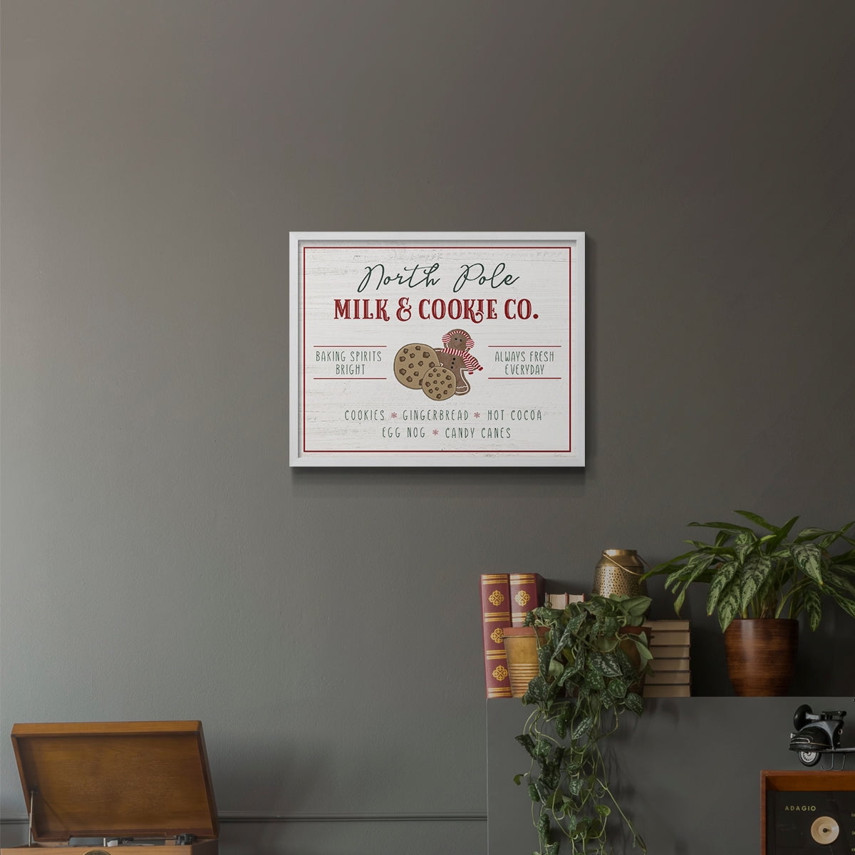 Milk and Cookie Co by Natalie Carpentieri - Restickable Framed Giclée Print