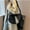 Black, variant on Large capacity bag women 2024 new fashion nylon fabric bag summer casual short trip single shoulder