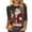 Christmas tops-A206 Multicolor, variant on Xdegoge Christmas Shirt for Women 3/4 Sleeve Santa Funny Graphic T-Shirt Crewneck Vintage Casual Tops Pullover Family Holiday Casual Blouse Gifts 2025 Fall Winter Festival Clothes Fit Party