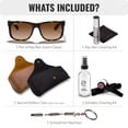 thumbnail image 2 of Ray-Ban RB4165 JUSTIN CLASSIC Square Shaped Non-Polarized Sunglasses for Men - Includes Official RAYBAN Eyewear Kit - Ideal Formal & Casual Wear Sunglasses - Dark Brown Lens, 2 of 7