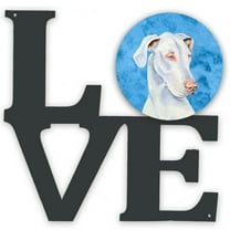 Carolines Treasures LH9356BUWALV Blue Great Dane Metal Wall Artwork LOVE 12X12 multicolor