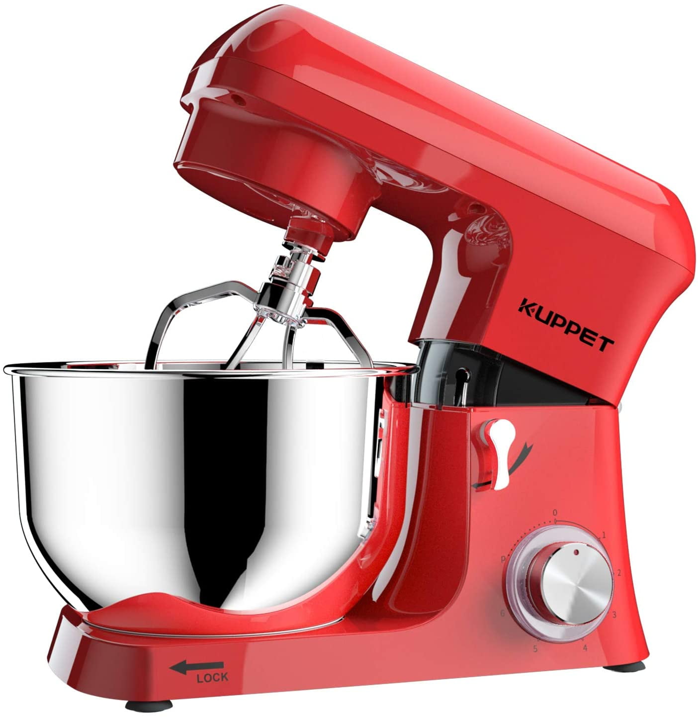 KUPPET Stand Mixer, 6.5QT 700W 6Speed TiltHead Food Mixer, Metal