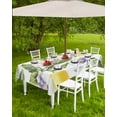 thumbnail image 4 of Fsddascl Lemon Flower Outdoor Tablecloth - 60x102 Inch Rectangle Dining Table Cover, Yellow Fruit Floral Country Bee Summer Waterproof Outdoor Table Cloth with Umbrella Hole & Zipper for Patio, 4 of 7