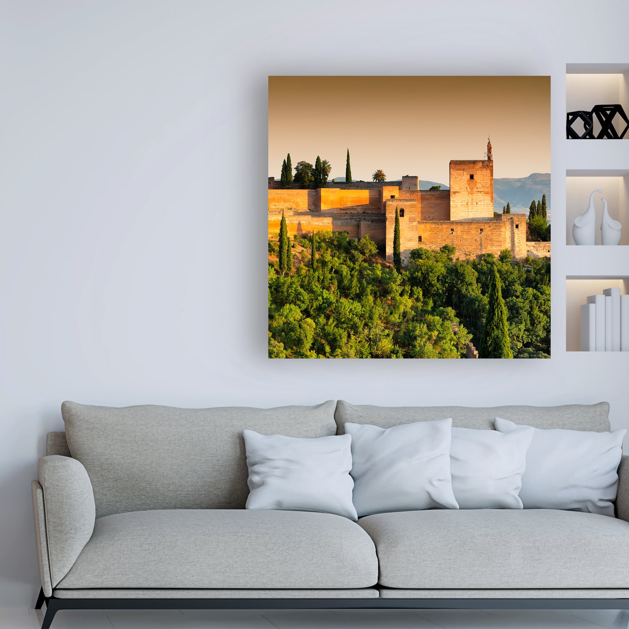 Trademark Fine Art 'Made in Spain 3 Sunset over The Alhambra VI' Canvas Art by Philippe Hugonnard