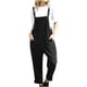 thumbnail image 1 of Mujer moda casual sólido cordón bolsillo mameluco largo mono correa botón mono Pompotops ulkah942174, 1 of 4