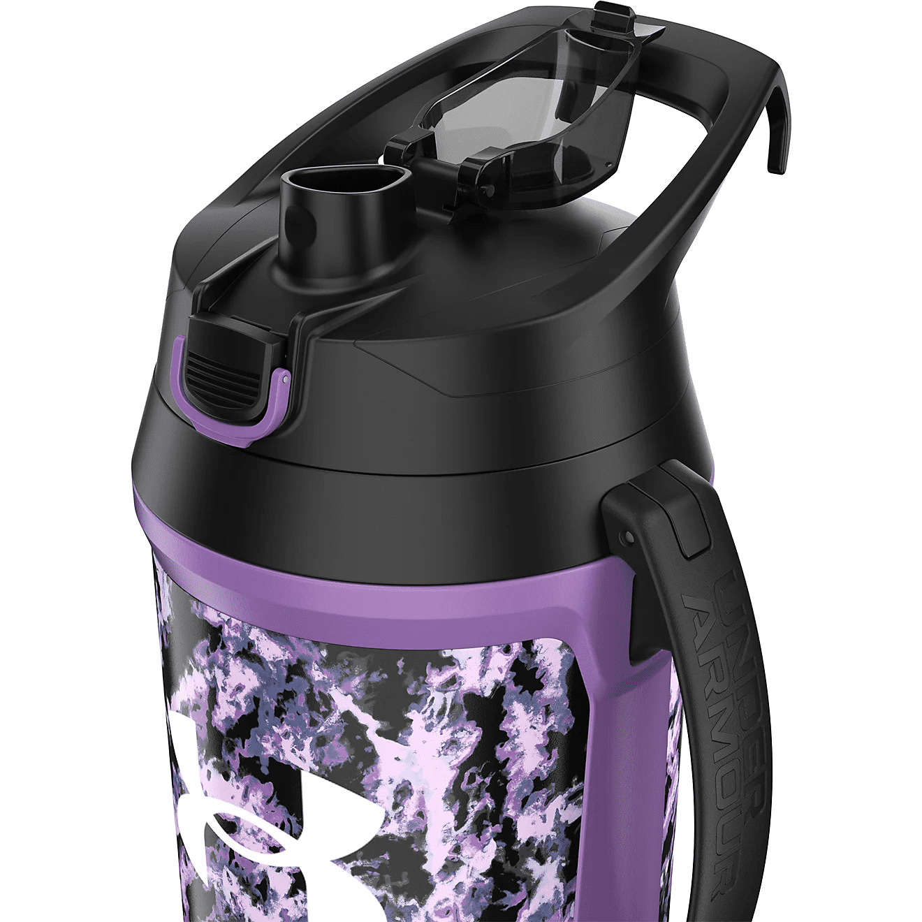 Under Armour Playmaker Jug 64 Oz. Water Bottle, Purple Dyed Map