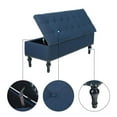thumbnail image 5 of Sophia & William Storage Ottoman Bench 46.5 inches Large Storage Bench with Removable Wooden Legs Shoe Changing Stool for Living Room Bedroom,Blue, 5 of 9