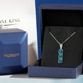 thumbnail image 5 of Gem Stone King 1.54 Ct Round London Blue Topaz and Diamond 925 Sterling Silver Pendant, 5 of 6