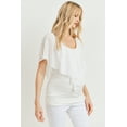 thumbnail image 2 of Cold Shoulder Scoop Neck Ruffle Maternity Top, 2 of 3
