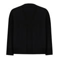 thumbnail image 4 of Ediodpoh Cardigan for Women Lightweight Lace Crochet Cardigan 3/4 Sleeve Short Knit Shawl Top Hollow Out Black L, 4 of 5