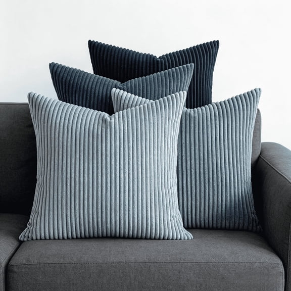 Unbranded 18 x 18 Modern Decorative Pillow Case, Removable Cover (4 Count)
