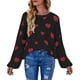 thumbnail image 2 of Gibobby Suéter mujer, Suéter suelto de lana de cachemira con cuello redondo para mujer, de manga corta, para verano, otoño, color liso, casual(Negro,XG), 2 of 5
