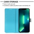 thumbnail image 6 of SaniMore for iPhone 14 Pro 6.1" Magnetic Flip Wallet Case, PU Leather Case with Card Slot & Kickstand Wrist Strap Shockproof Protective Case for Men Ladies, Golden Butterfly, 6 of 6