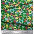 thumbnail image 3 of Soimoi Poly Georgette Fabric Triangle Geometric Fabric Prints by Yard 42 Inch Wide, 3 of 3