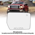 thumbnail image 4 of Heated Mirror Glass Crystal Clear Fast Defrosting Defogging Exterior Side View Mirror Glass Lens for Vehicles Premium High Definition Glass, 4 of 7