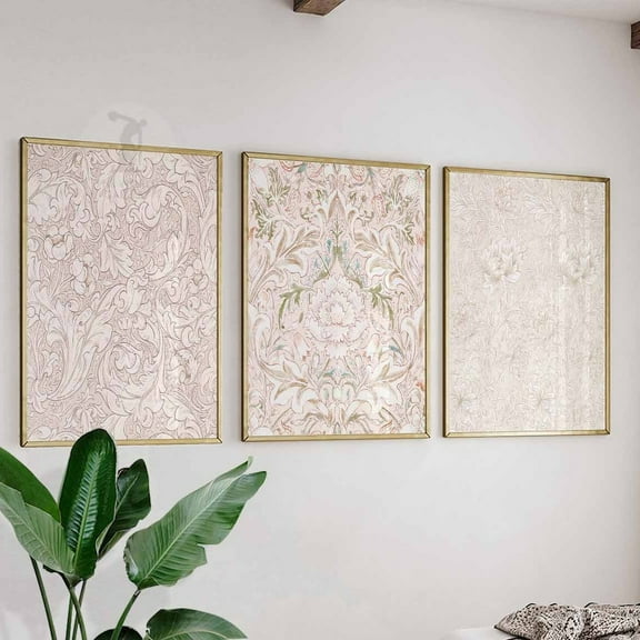 Luvia Set Of 3 William Morrisfloral Pattern Art Nouveau, Floral Art, Modern Wall Decor Set 3 Prints 8x12 UNFRAMED