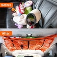 thumbnail image 3 of SUV Car Ceiling Cargo Net with Adhesive Straps,Double-Layer Mesh Car Roof Net Storage for Truck, Van,Travel Long Road Trip Camping Interior Accessories 39.3 X 23.6 Inch,Orange, 3 of 6