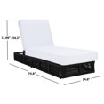 thumbnail image 3 of SAFAVIEH Gillian Outdoor Patio Sunlounger, White/Black, 3 of 15