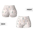 thumbnail image 3 of Sigee Rabbit Forest Print Women's High Waist Workout Shorts - Squat Proof, Tummy Control, Yoga and Gym Activewear-Small, 3 of 9