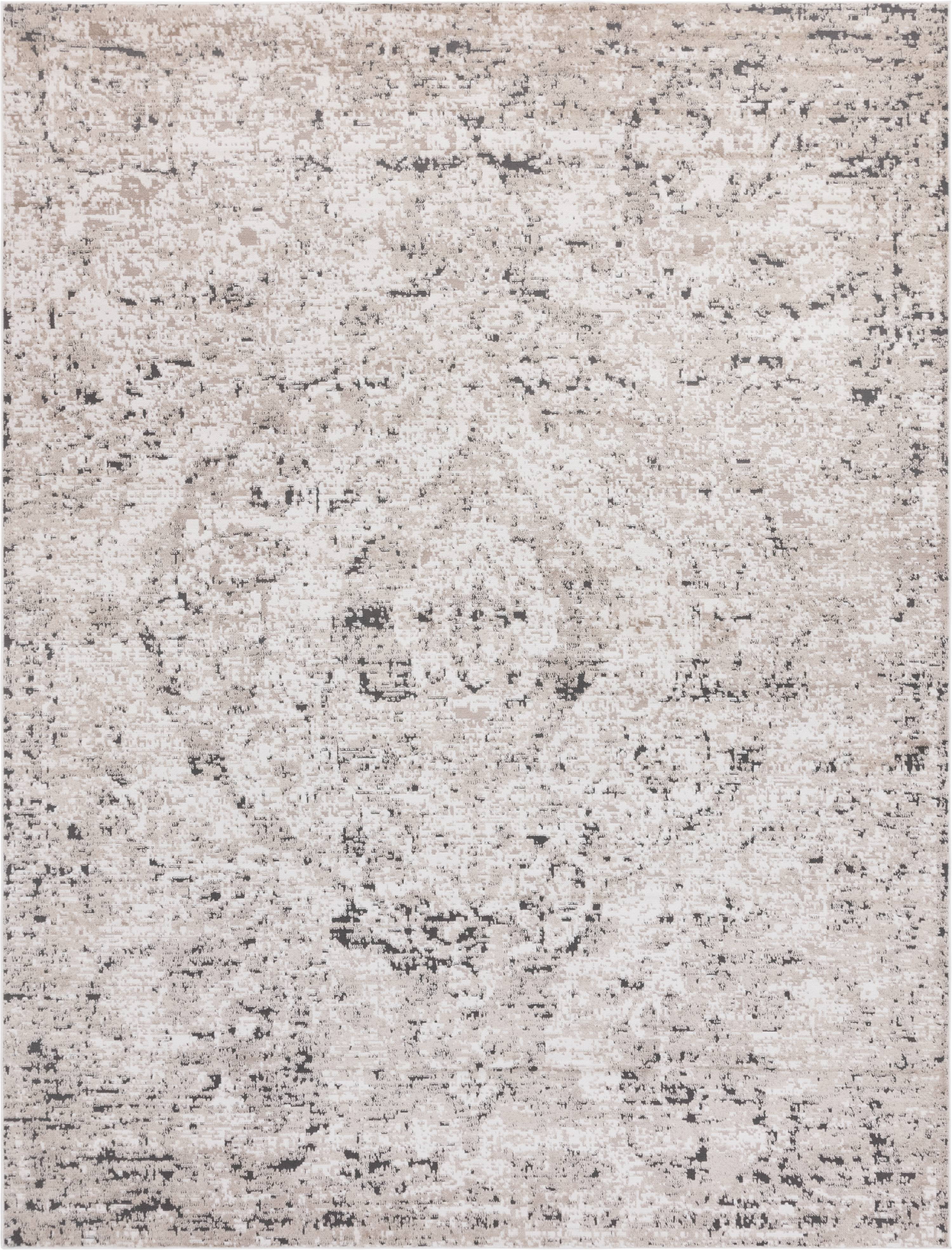 Unique Loom Astoria Portland Rug Beige/Gray 9' x 12' Rectangle