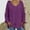 Purple, variant on Olyvenn Plus Size Sweaters for Women Casual V Neck Long Sleeve Chunky Cable Knit Hooded Pullover Sweaters Trendy Fall Clothes Purple S