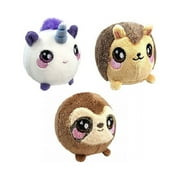 Squeezamals, 3-Pack Bundle (Simon Sloth, Haven Hedgehog, Uma Unicorn) - 3.5" Super-Squishy Foamed Stuffed Animal! Squishy, Squeezable, Cute, Soft, Adorable!