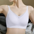 thumbnail image 2 of FYDUU Wireless Bras For Women No Underwire V Mesh Bralette Seamless Comfortable Bra Push Up Full Coverage Everyday Bras Soft Tshirt Everyday Bra /Blue, 2 of 5