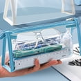 thumbnail image 5 of Zipper Pouch, Transparent Storage Bag, Stationery Organizer, Clear Multi-Purpose Pouch with Zipper Closure, Portable Bag for Pens, Pencils and Daily Cosmetic Storage,Sky Blue, 5 of 9