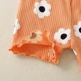 thumbnail image 6 of Futezty Girls Summer Outfits, 4th of July Baby Girl Outfits Toddler Baby Girl Summer Clothes Solid Color Outfit Short Sleeve Ruffled Tops And Stretch Pants 2 Piece Set, 6 of 9