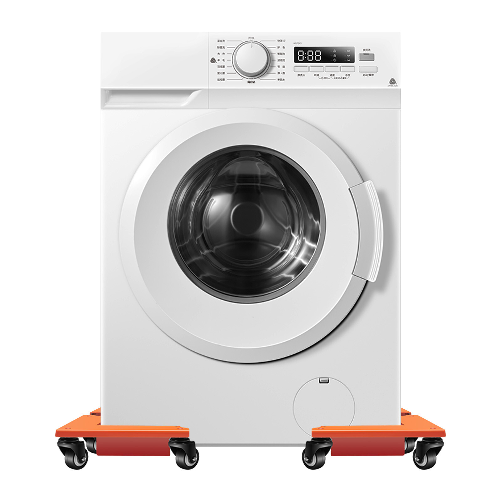 Black Orange Furniture Dolly Mover Heavy Duty Moving Wheels Casters with 1433 lbs Capacity for Filing Cabinets