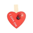 thumbnail image 2 of Danhjin Saint-Valentin Amour Pince en Bois Pince en Forme de Cœurs en Bois Pince de Cœurs Rouges Créatifs Cadeau Mariage Petite Pince en Bois Photo Dessins Animés Style Rustique Pince de Bouleau, 2 of 6