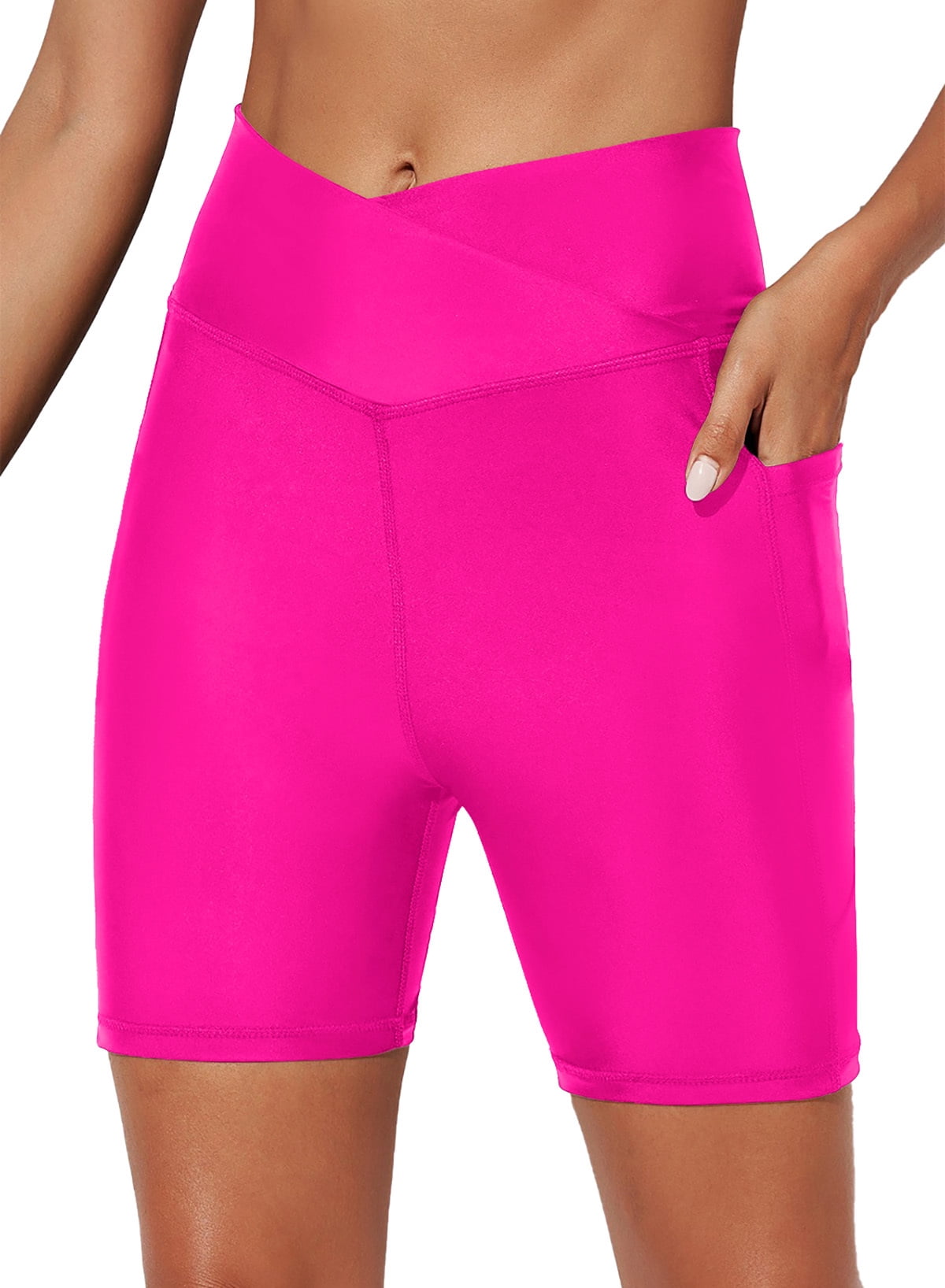 Asvivid Women's Swim Board Shorts with Pockets High Waisted Tummy