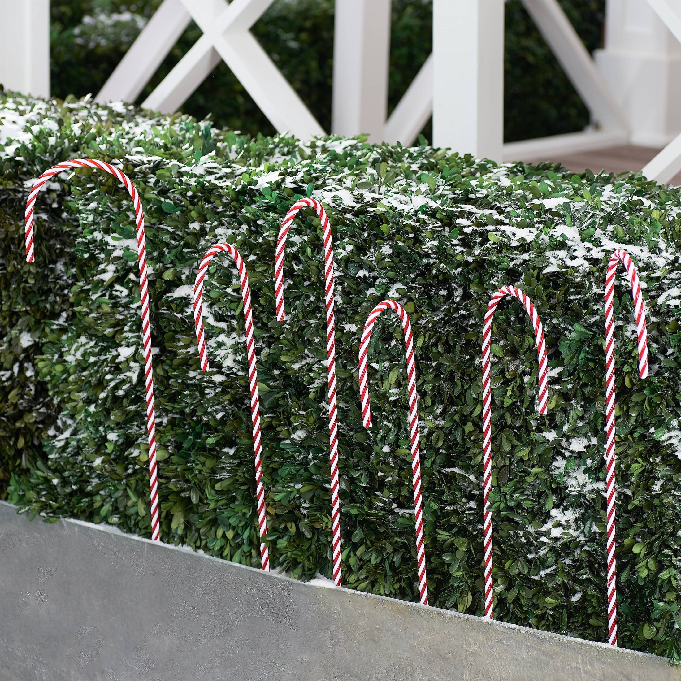 Holiday Time Twisty Candy Cane Christmas Yard Stake, Red and White, 25"