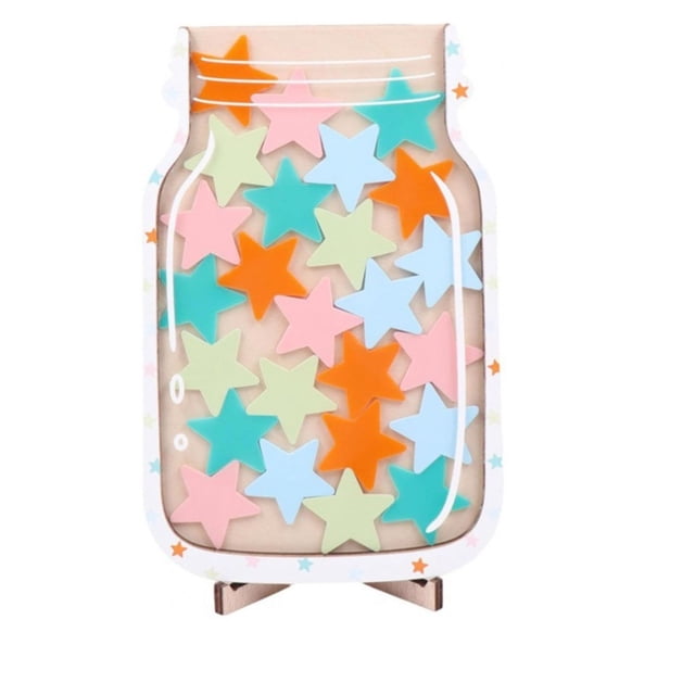 R-625 Boy Girl Magnetic Rewards Glass For Kids Behavior Chart Star Incentive System Classroom Tool Wood Material Motivational Aid #4h5eL