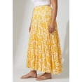 thumbnail image 2 of Jessica London Women's Plus Size Elastic Waist Cotton Flowing Maxi Crinkled Skirt, 2 of 3