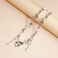 thumbnail image 3 of Osdhezcn Contemporary Asymmetric Heart Earrings Necklace Star Moon Theme for Any Occasion, 3 of 12