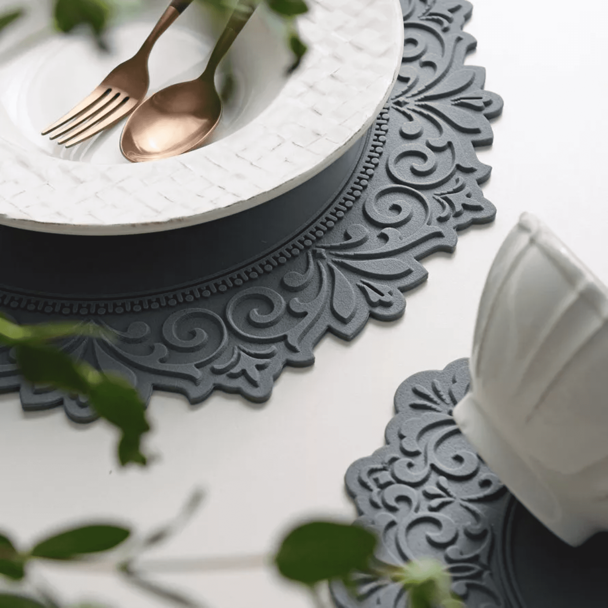 Belle Life 2-Pack 12-Inch Silicone Placemats - Heat-Resistant, Non-Slip, Waterproof Mat