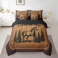 thumbnail image 2 of Homewish Farm Animal Horse 7-Piece Twin Bedding Sets,Rustic Western Farmhouse Bedding Comforter Set,Country Lodge Sheet Sets For Boys Kids,Ultra Soft Home Decor Reversible, 2 of 8