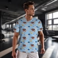 thumbnail image 3 of Wukai Sea Turtle Print Men's Short-Sleeved Mesh T-Shirt,Quick-Dry Short Sleeve Workout T-Shirt-6X-Large, 3 of 8