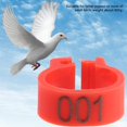 thumbnail image 4 of 100Pcs Bird Leg Bands Rings, 8MM 001-100 Numbered Poultry Leg Bands Clip-on Ring (White), 4 of 5