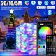 thumbnail image 2 of Guirnalda de luces LED navideñas de 20 m, 10 m y 5 m con aplicación inteligente y direccionable por Bluetooth para fiestas en casa, 2 of 4